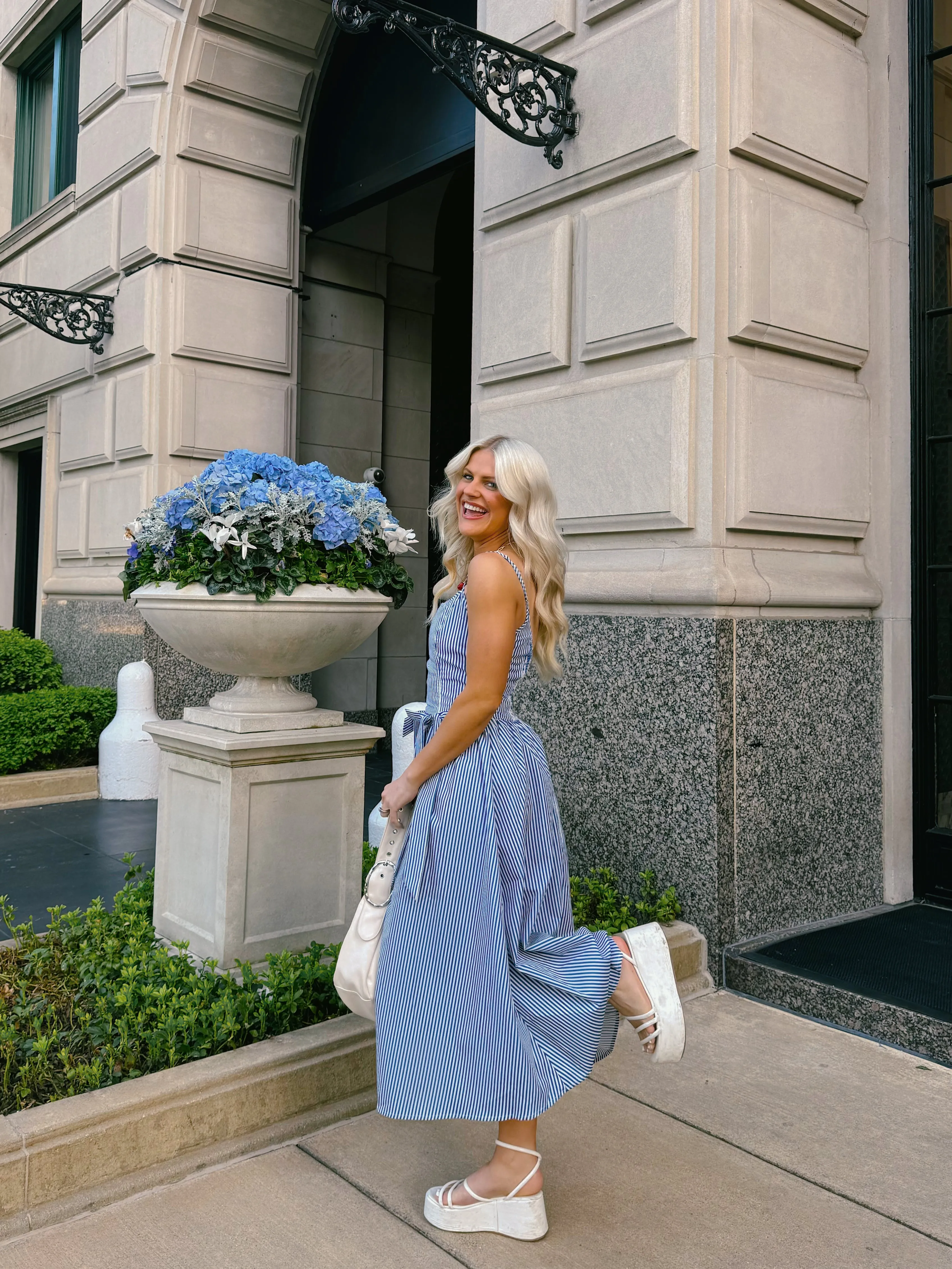 Hamptons House Midi Dress// Blue *RESTOCKED*