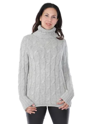 Handmade Alpaca Cable Turtleneck