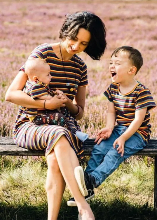 Hazel Stripe Skater Breastfeeding Dress