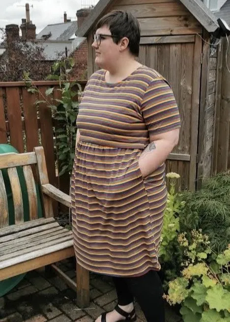 Hazel Stripe Skater Breastfeeding Dress