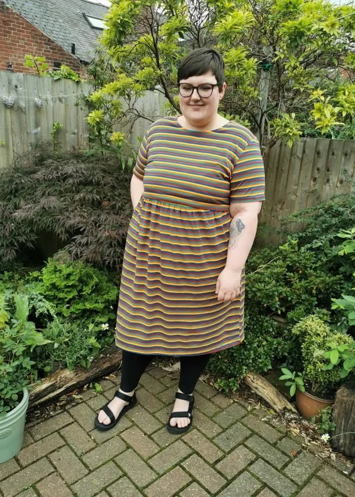 Hazel Stripe Skater Breastfeeding Dress