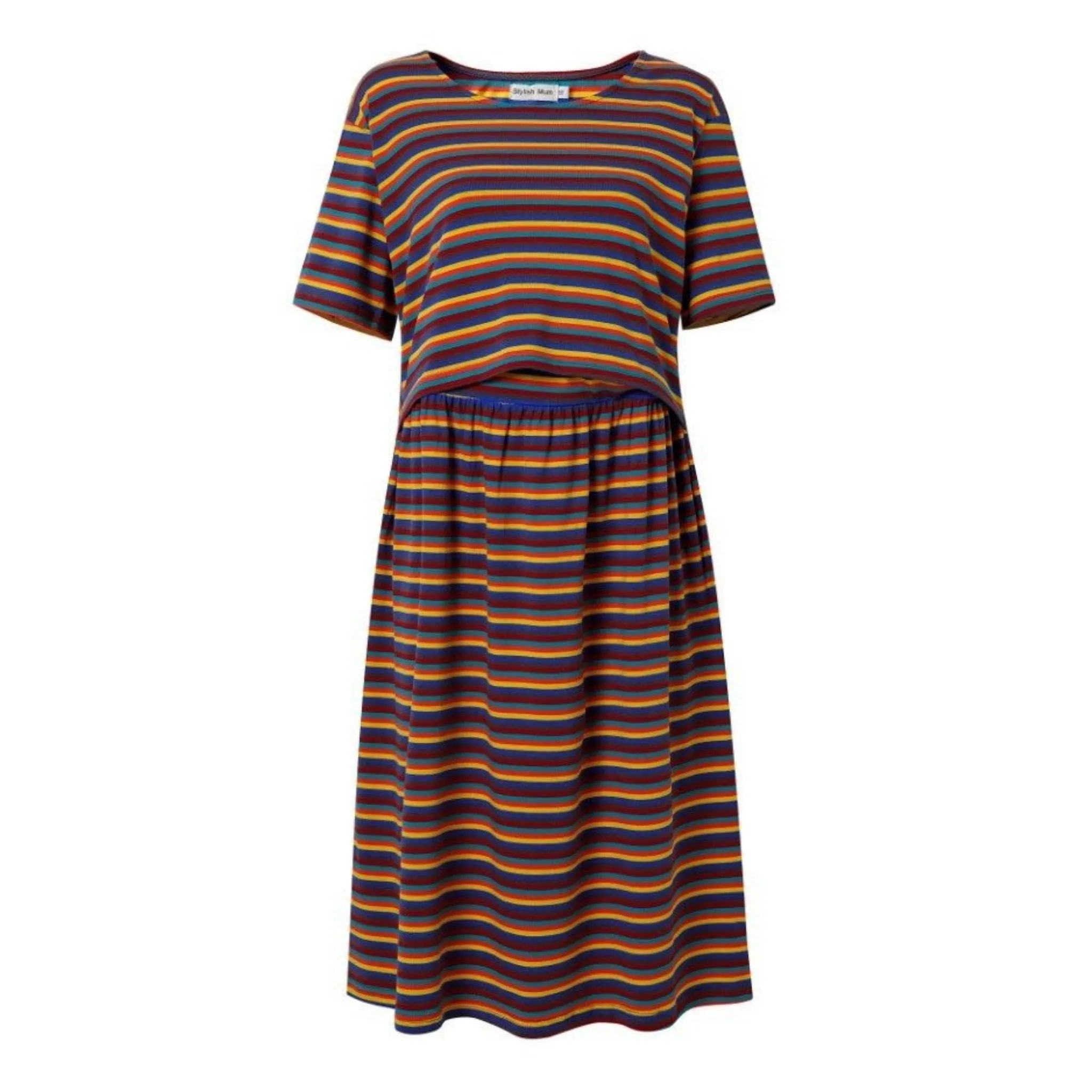 Hazel Stripe Skater Breastfeeding Dress
