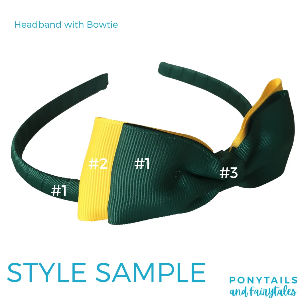 Headband with Bowtie - Multi Colour