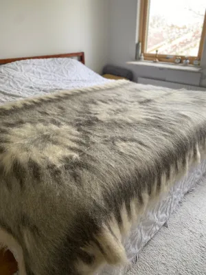 Heavy Throw  Blanket Wool Organic