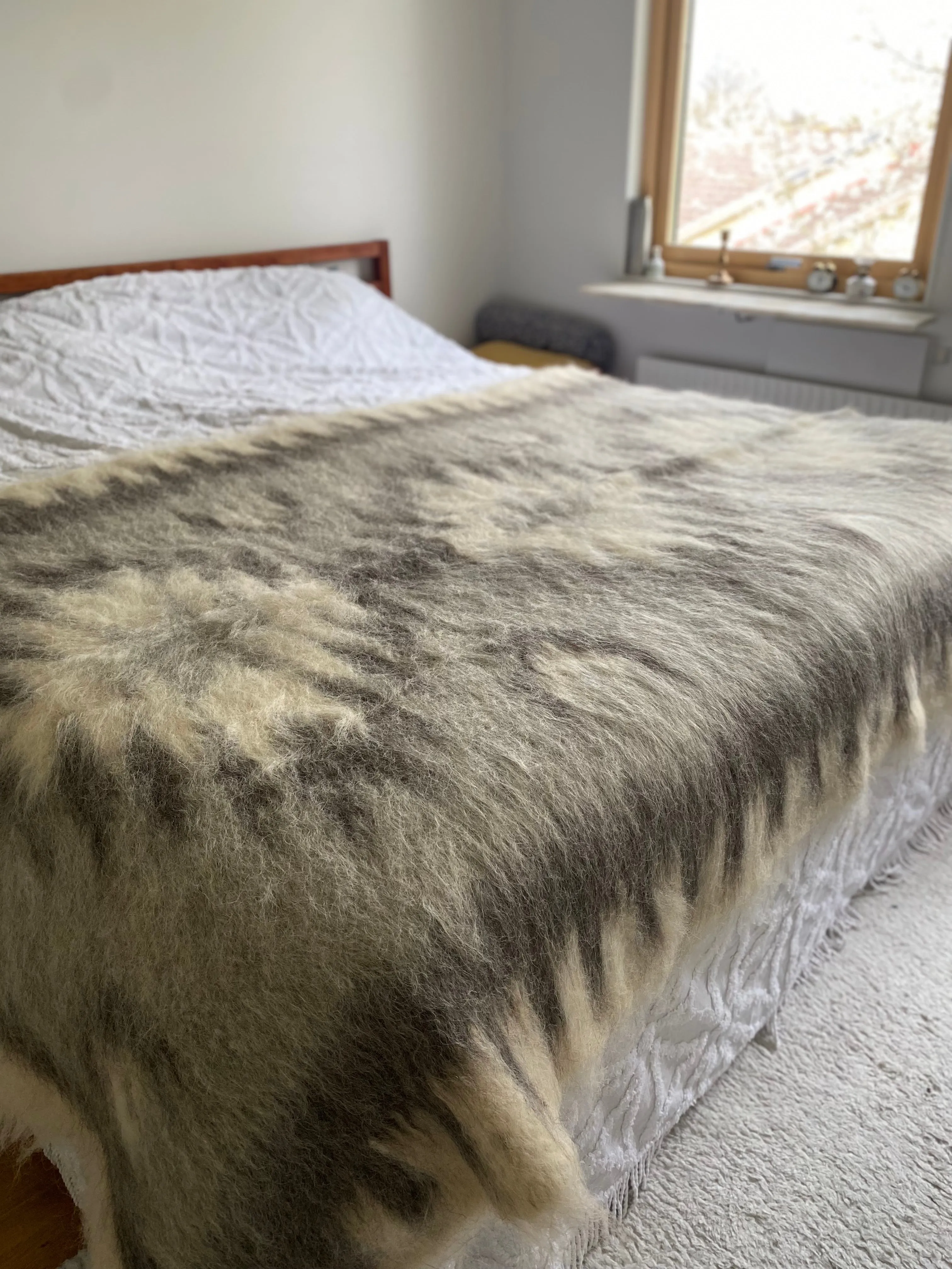 Heavy Throw  Blanket Wool Organic