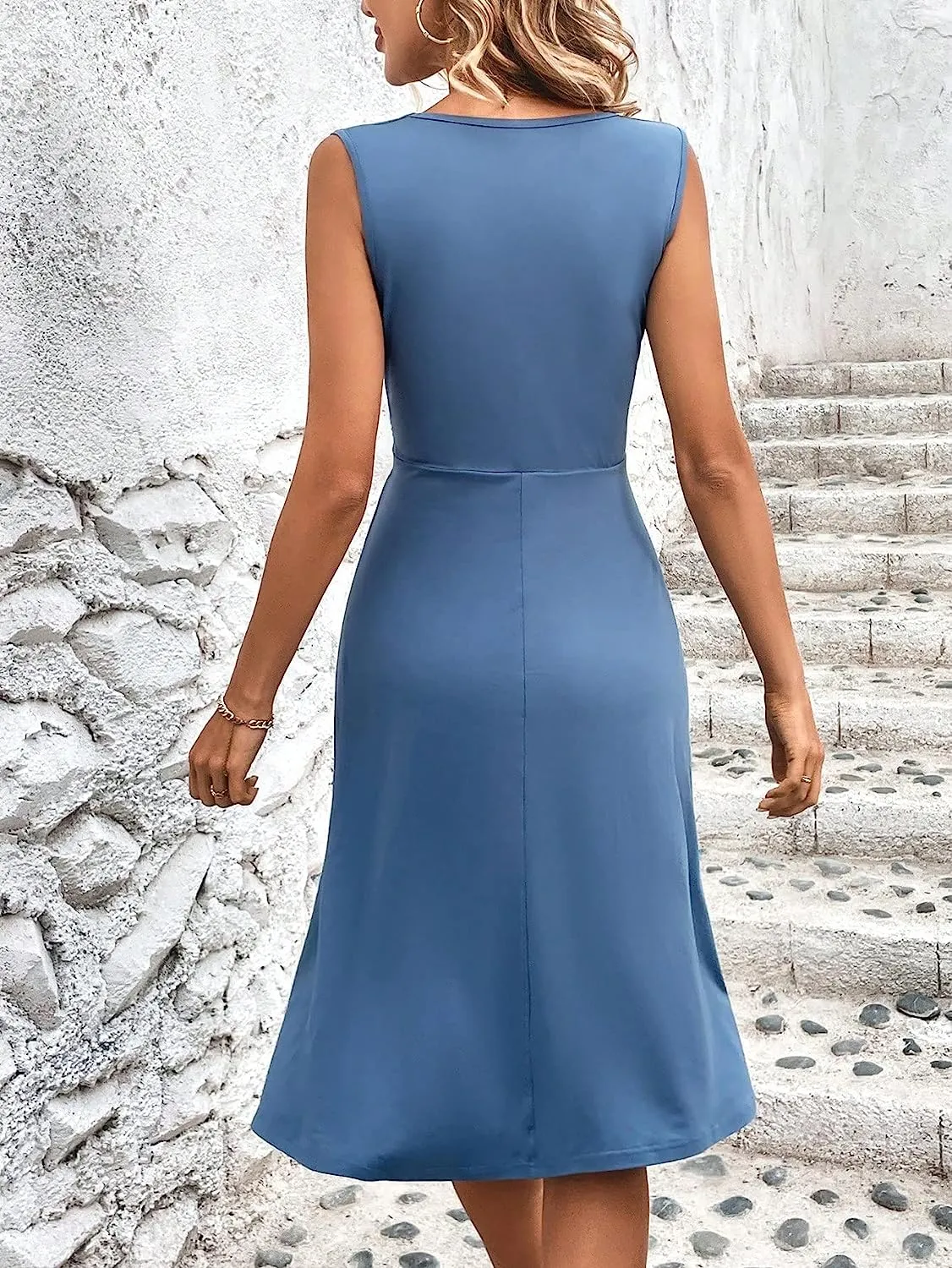 Hiran® | Elegant Midi Sheath Dress With Laced Wrap Crossing