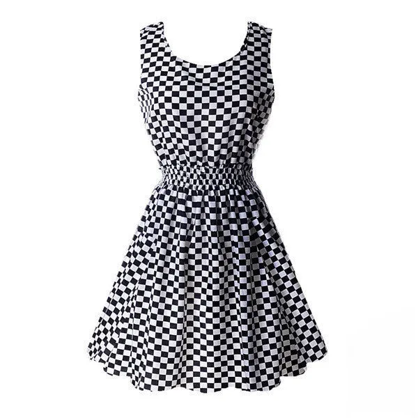 Hot Women Mini Chiffon Beach Dress Vestidos Sleeveless Sundress Floral Tank Dresses