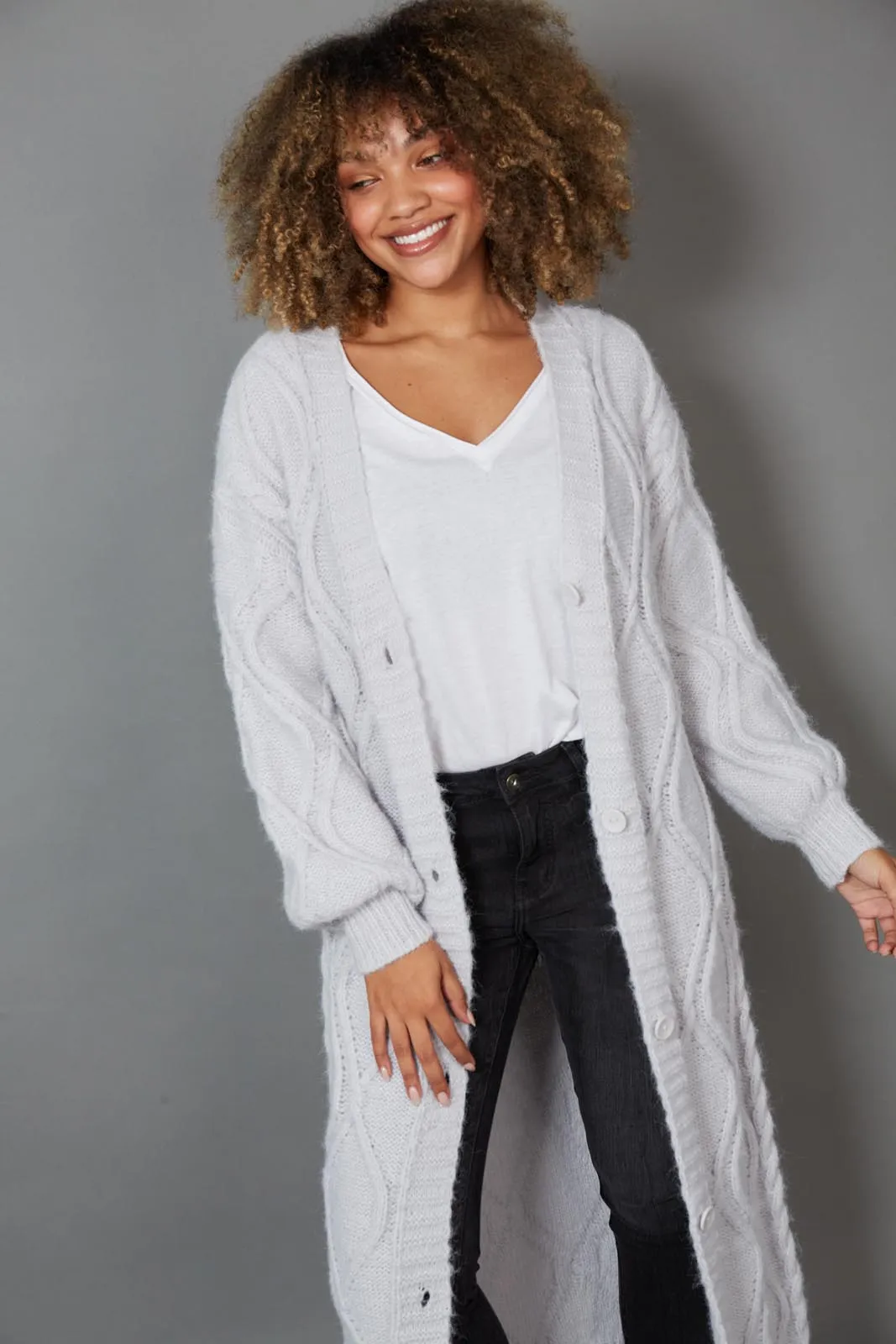 Howie Cable Knit Cardigan - OSFM