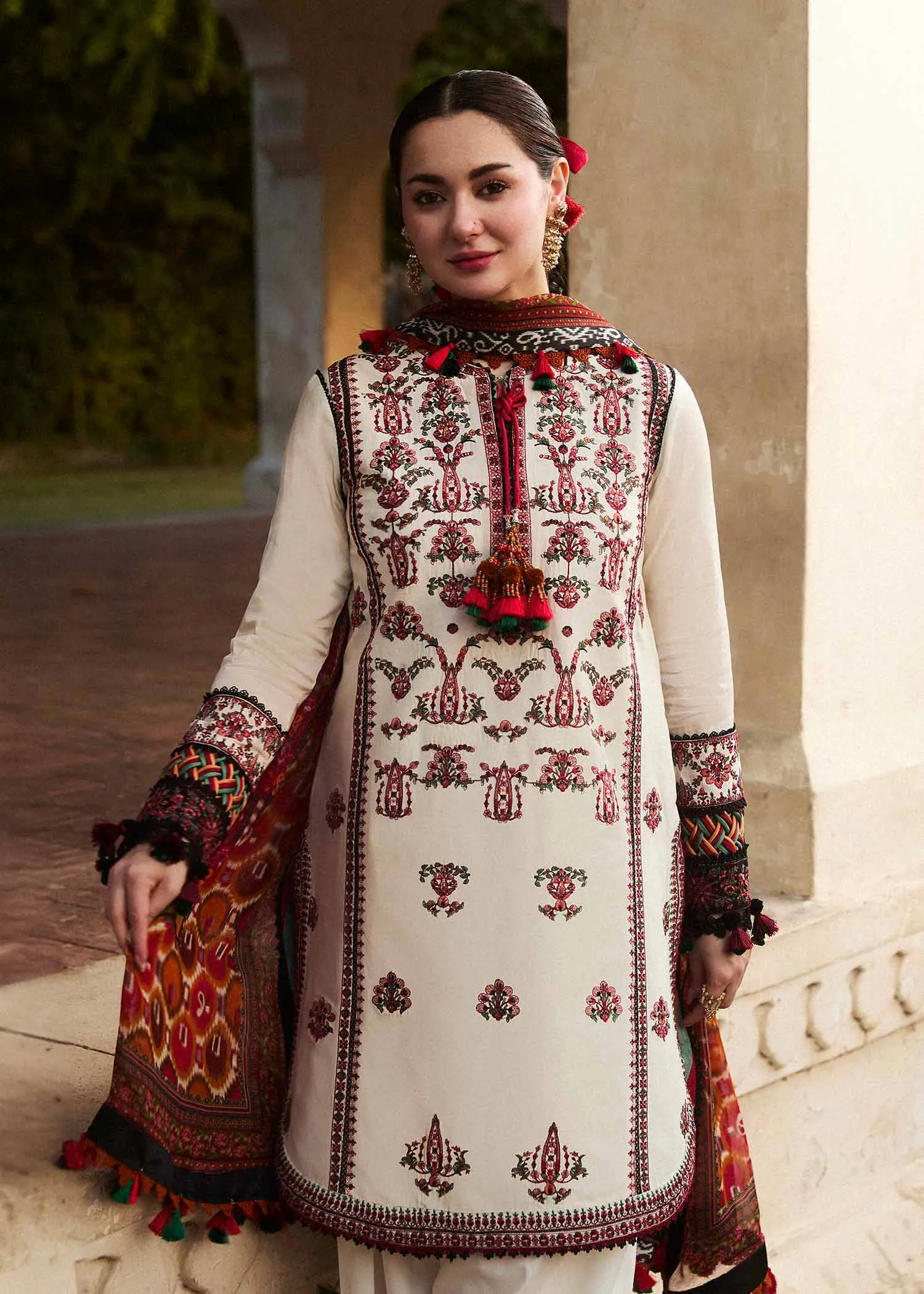 HUSSAIN REHAR Dhanak 3PC Embroidered Q0464