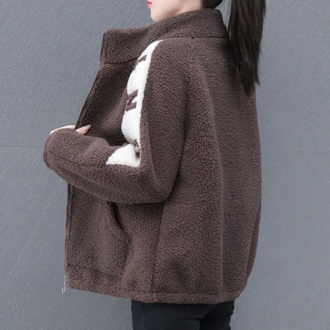 INSTOCK-Granular fleece loose coat