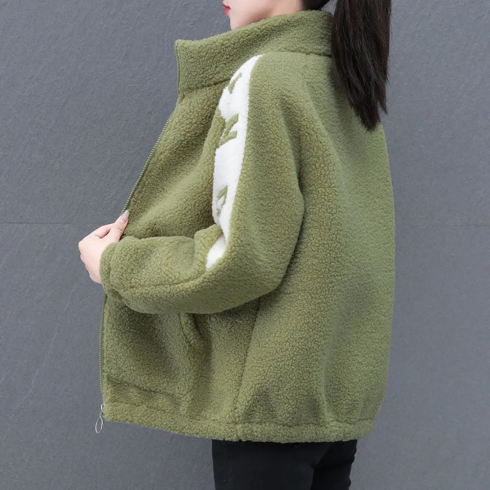 INSTOCK-Granular fleece loose coat