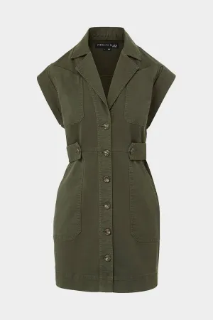 Jax Shirtdress in Army Green