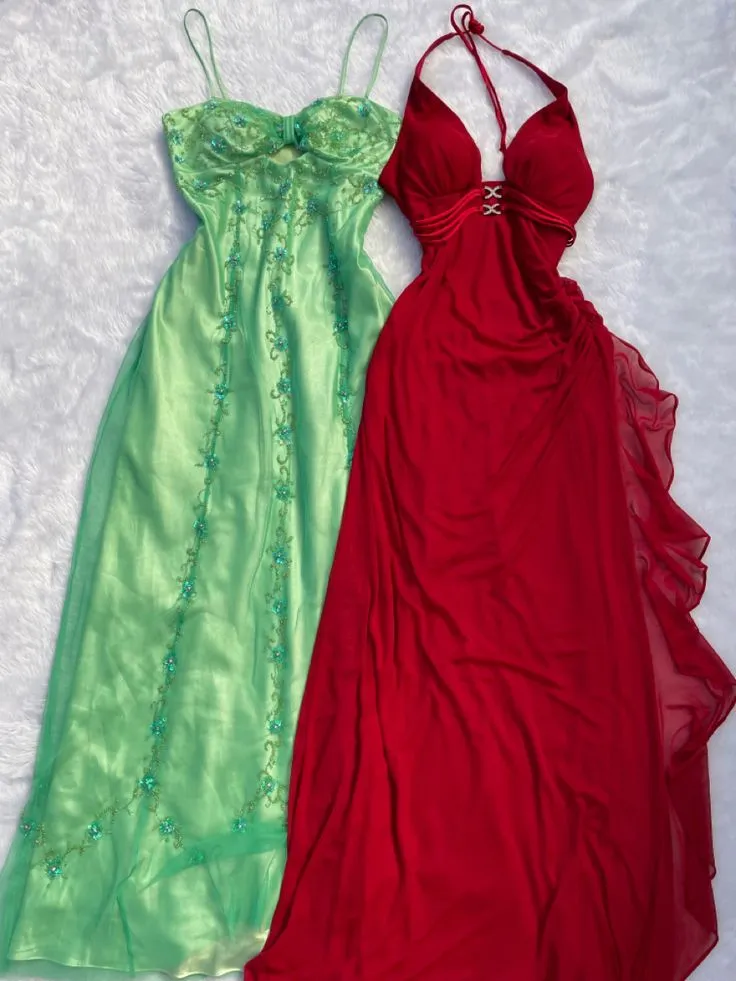JazzHer Pretty A Line Spaghetti Straps Mint Green Tulle Sleeveless Prom Dress Evening Dresses (PRE-ORDER)