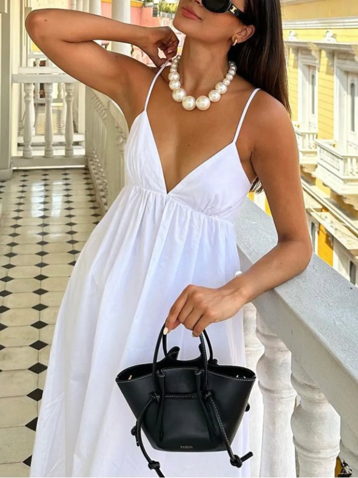 Jolina - Casual Backless Maxi Dress
