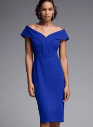 Joseph Ribkoff Off The Shoulder Dress, Royal Sapphire