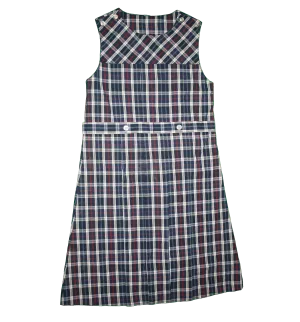Jumper Plaid #285 Attached Belt Tunic