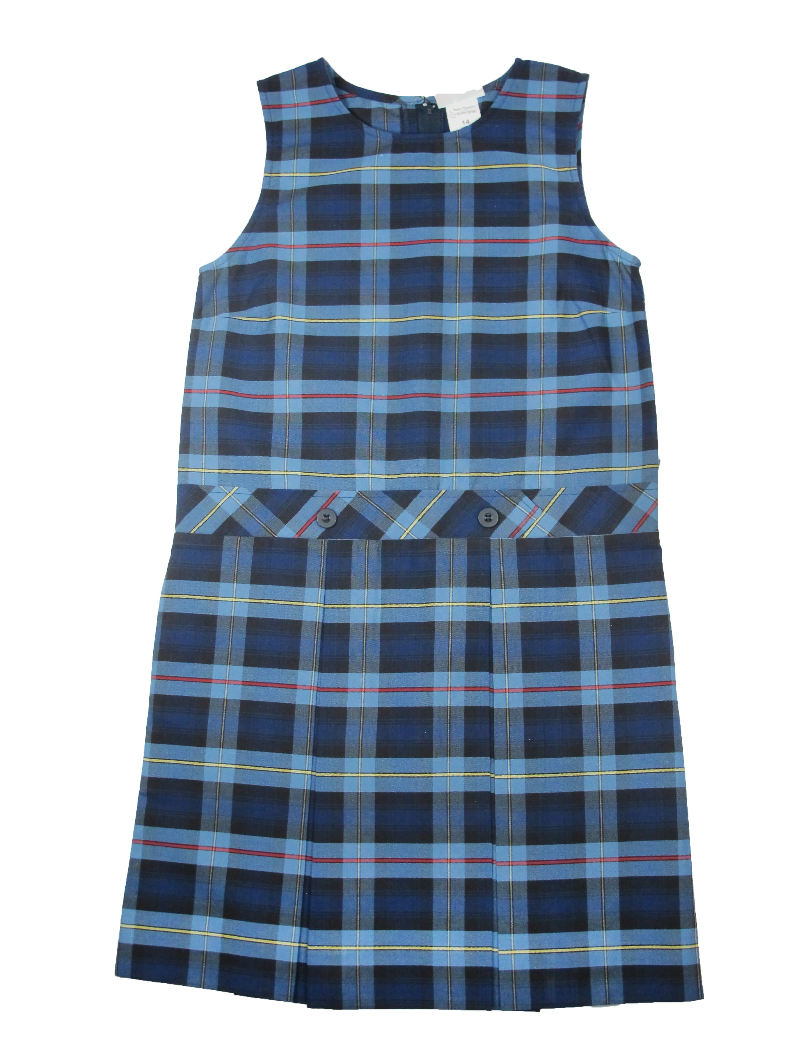 Jumper Plaid #41 Round Neck Kick Pleat