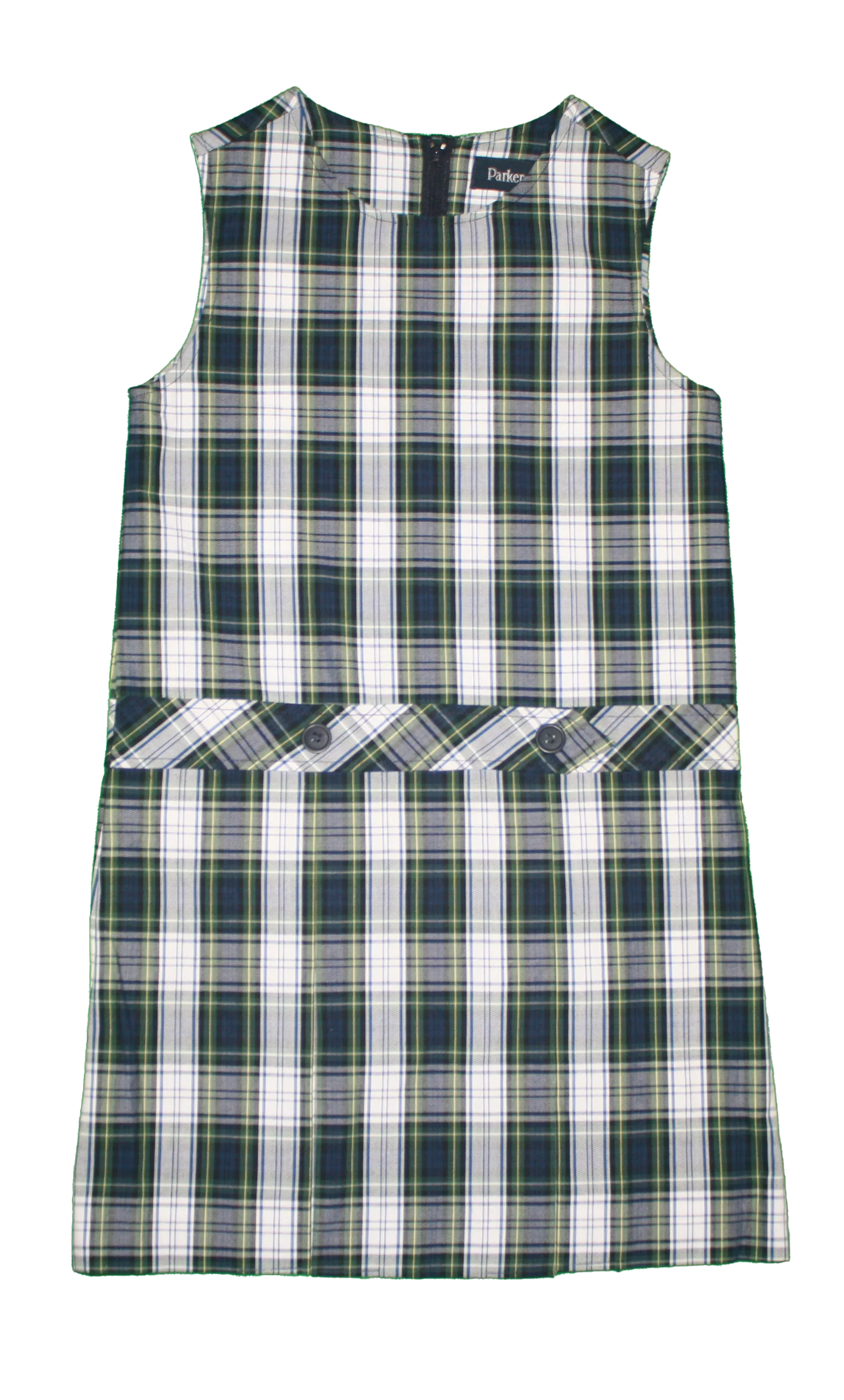 Jumper Plaid #80 Round Neck Kick Pleat