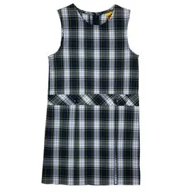 Jumper Plaid #80 Round Neck Kick Pleat