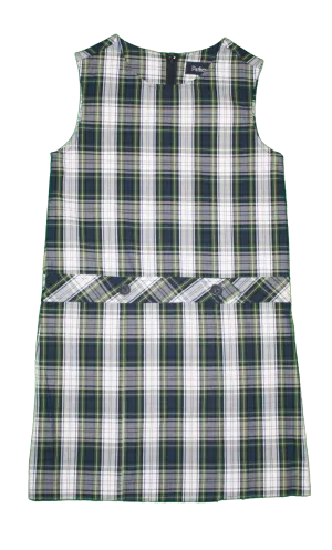 Jumper Plaid #80 Round Neck Kick Pleat