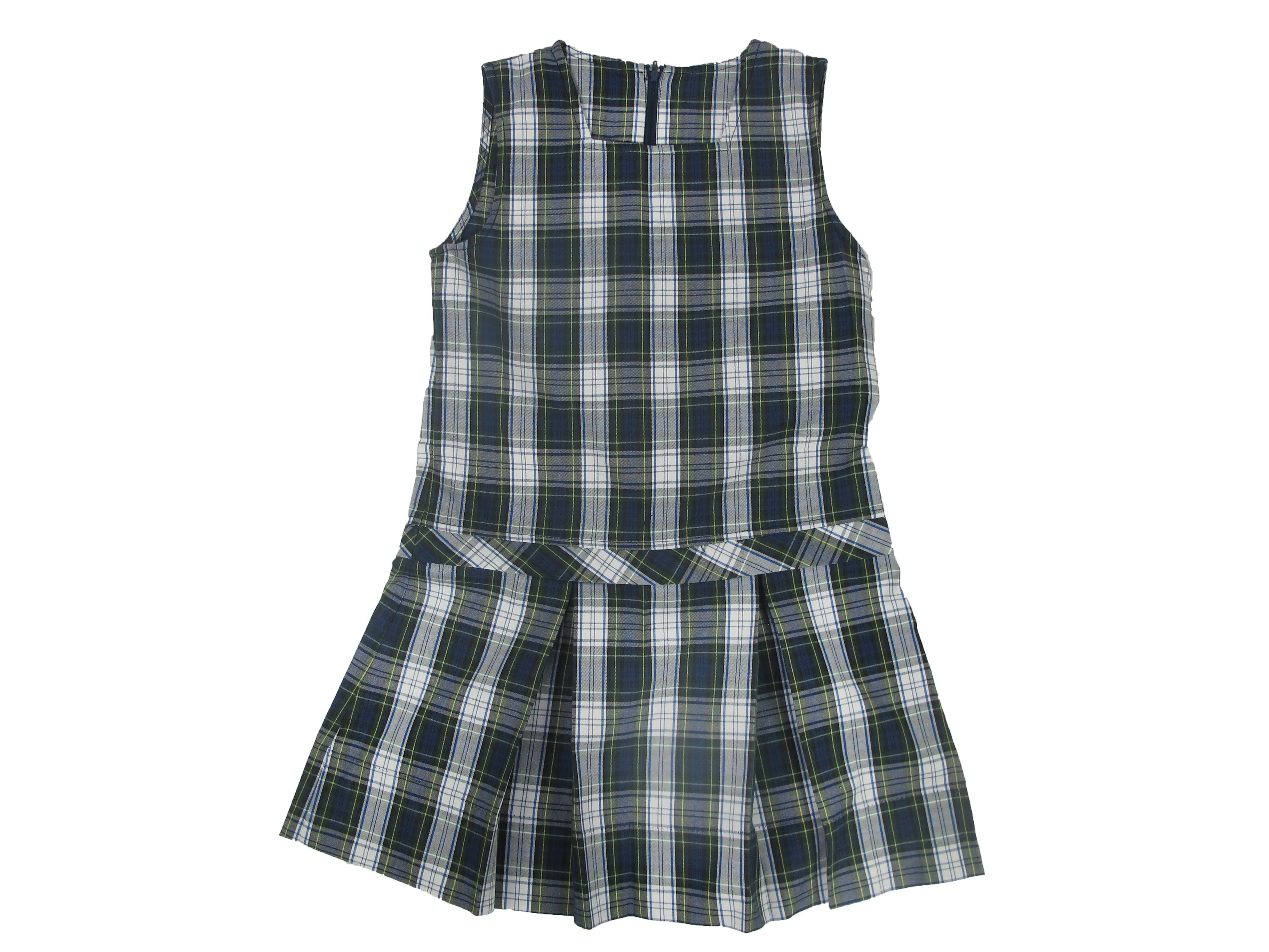 Jumper Plaid #80 Square Neck Kick Pleat