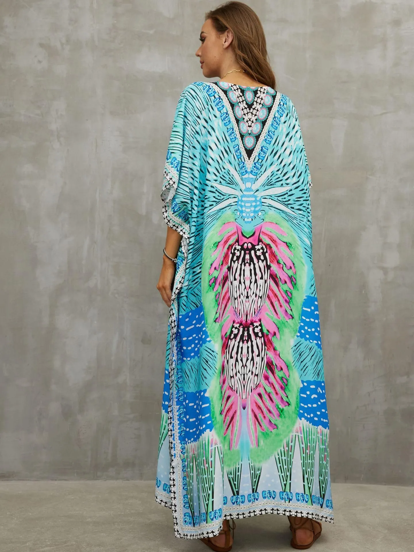 Kaftan Dresses for Women Plus Size Bathing Suit Cover up Caftan Maxi Beach Dresses