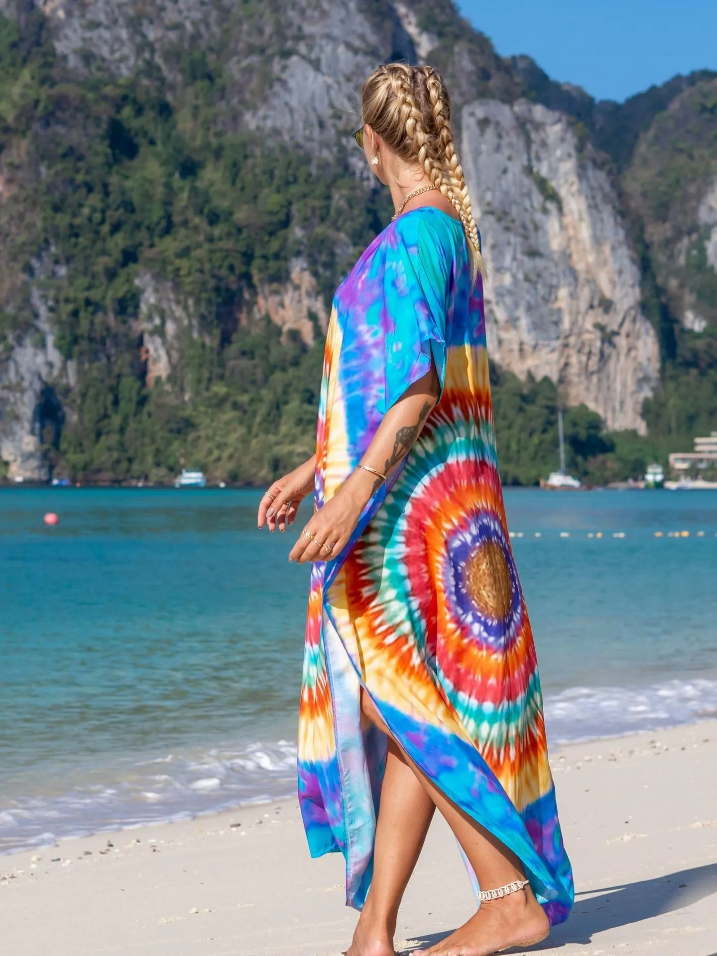 Kaftan Dresses for Women Plus Size Bathing Suit Cover up Caftan Maxi Beach Dresses