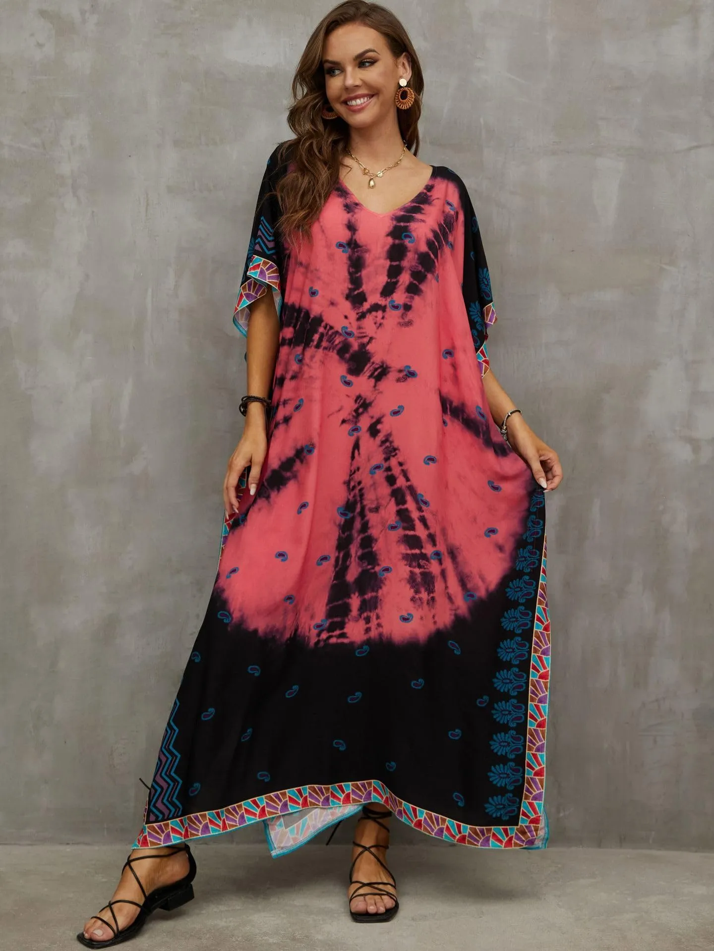 Kaftan Dresses for Women Plus Size Bathing Suit Cover up Caftan Maxi Beach Dresses