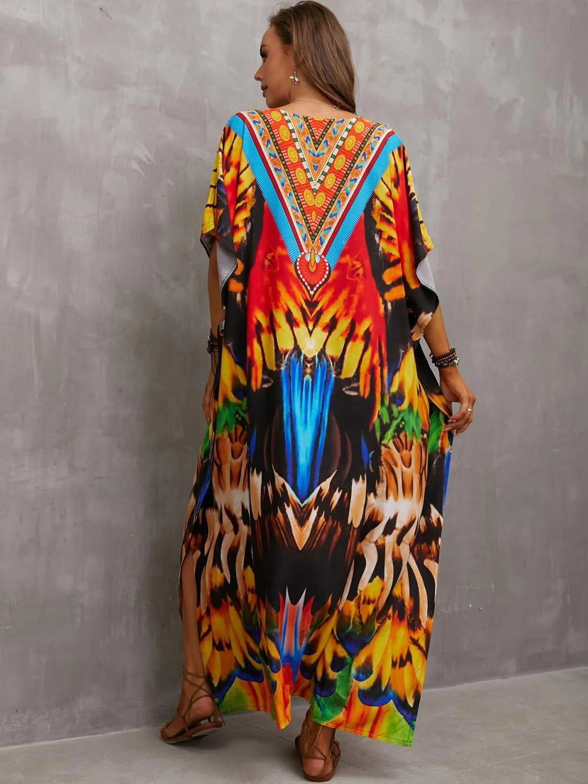 Kaftan Dresses for Women Plus Size Bathing Suit Cover up Caftan Maxi Beach Dresses