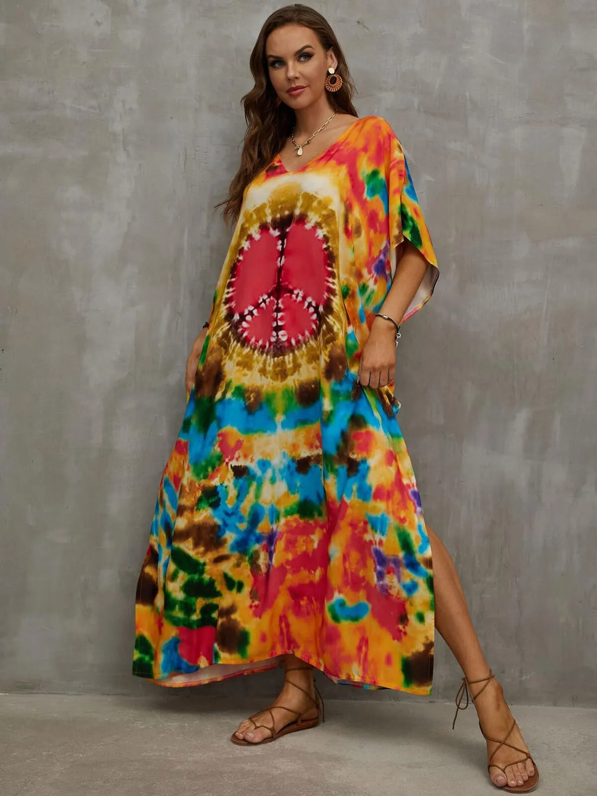 Kaftan Dresses for Women Plus Size Bathing Suit Cover up Caftan Maxi Beach Dresses