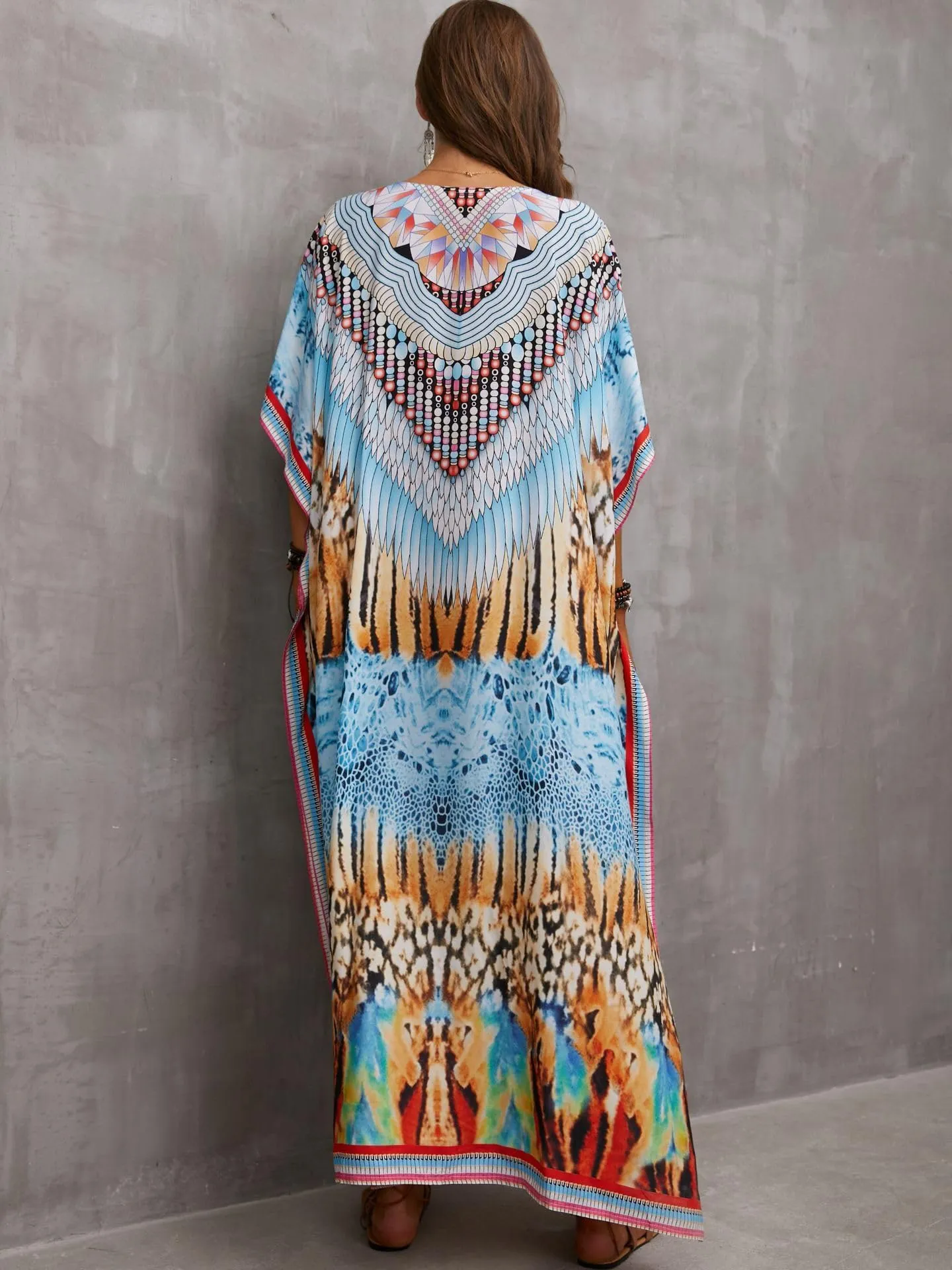 Kaftan Dresses for Women Plus Size Bathing Suit Cover up Caftan Maxi Beach Dresses