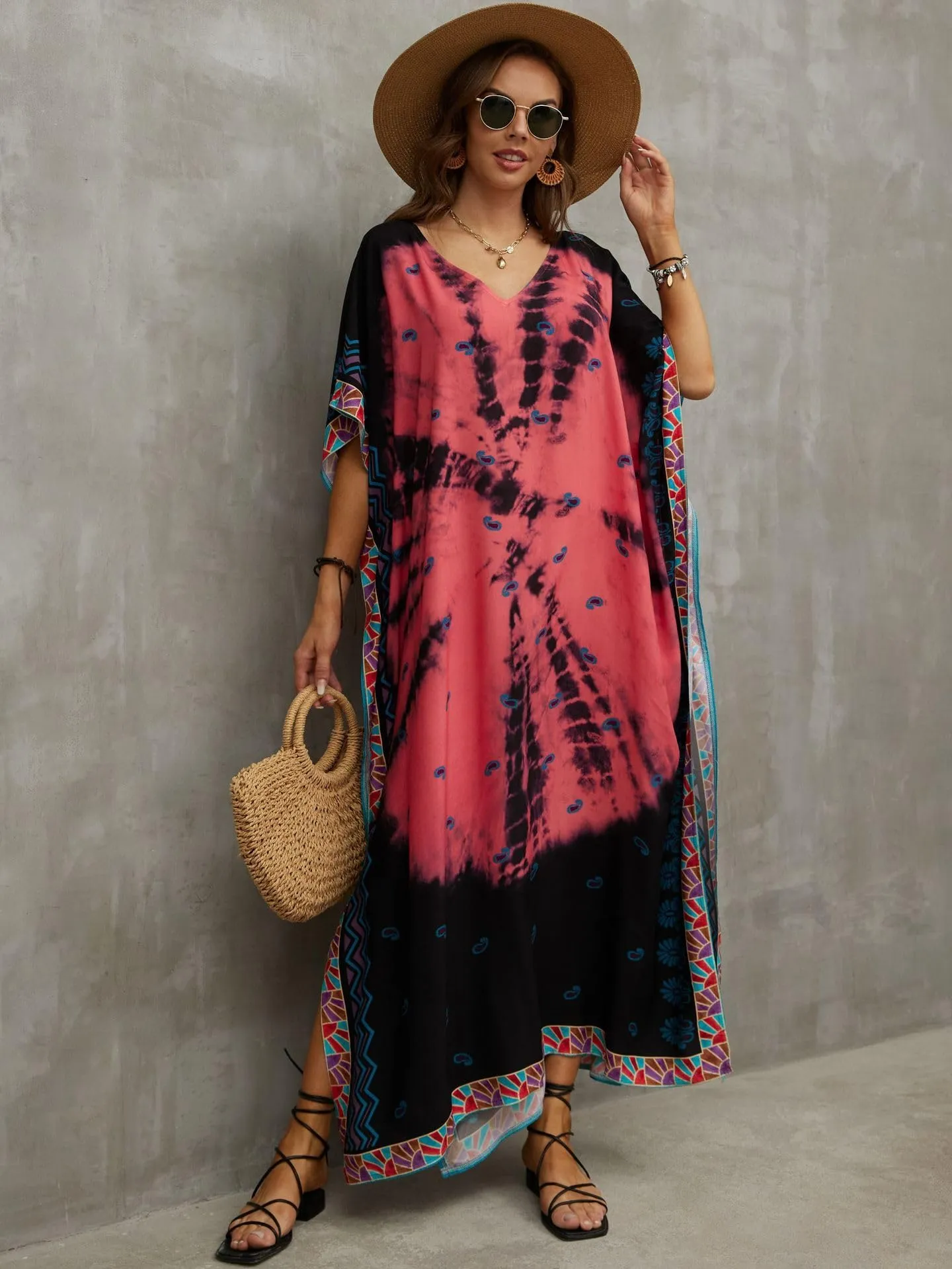 Kaftan Dresses for Women Plus Size Bathing Suit Cover up Caftan Maxi Beach Dresses
