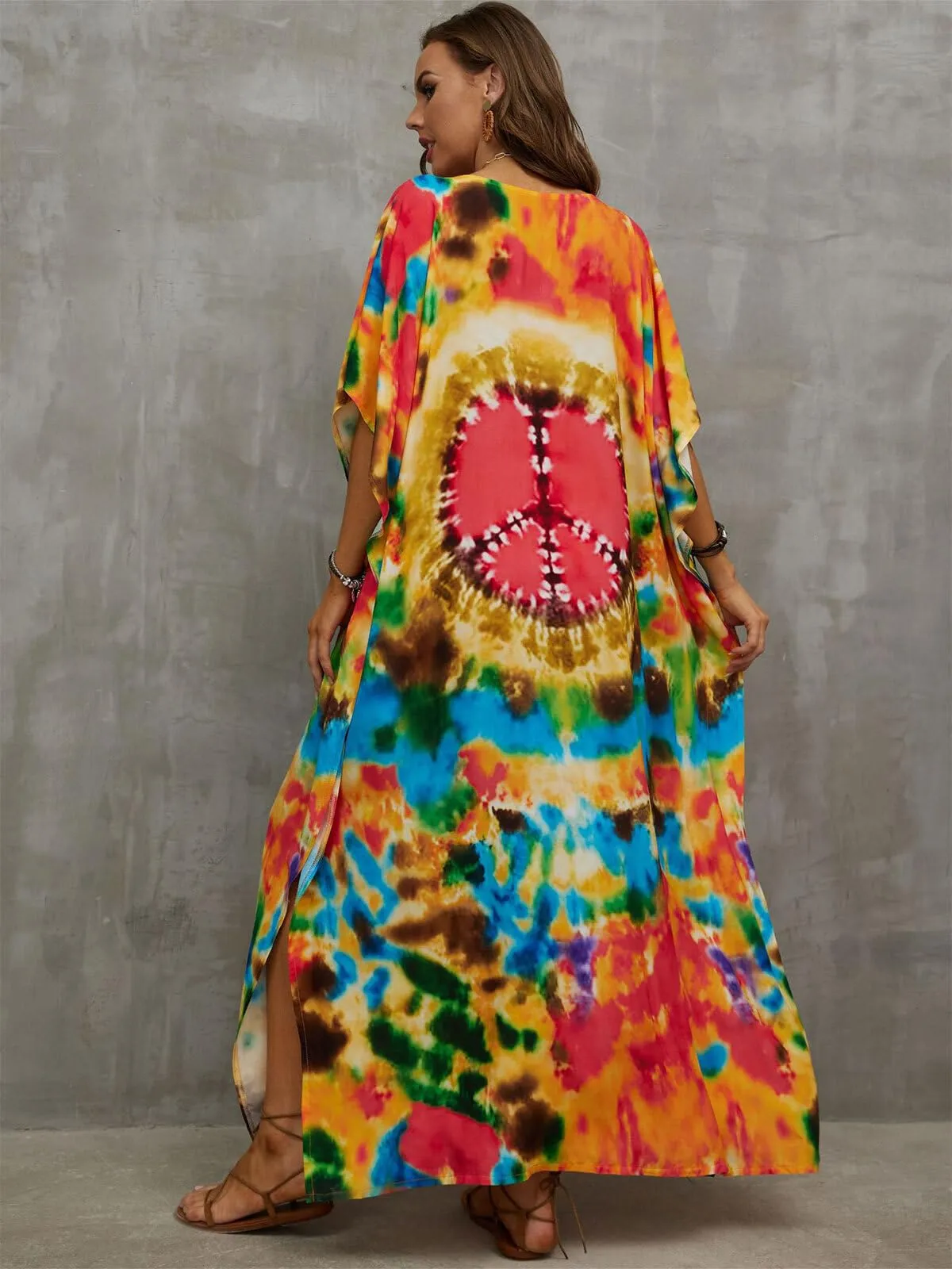 Kaftan Dresses for Women Plus Size Bathing Suit Cover up Caftan Maxi Beach Dresses