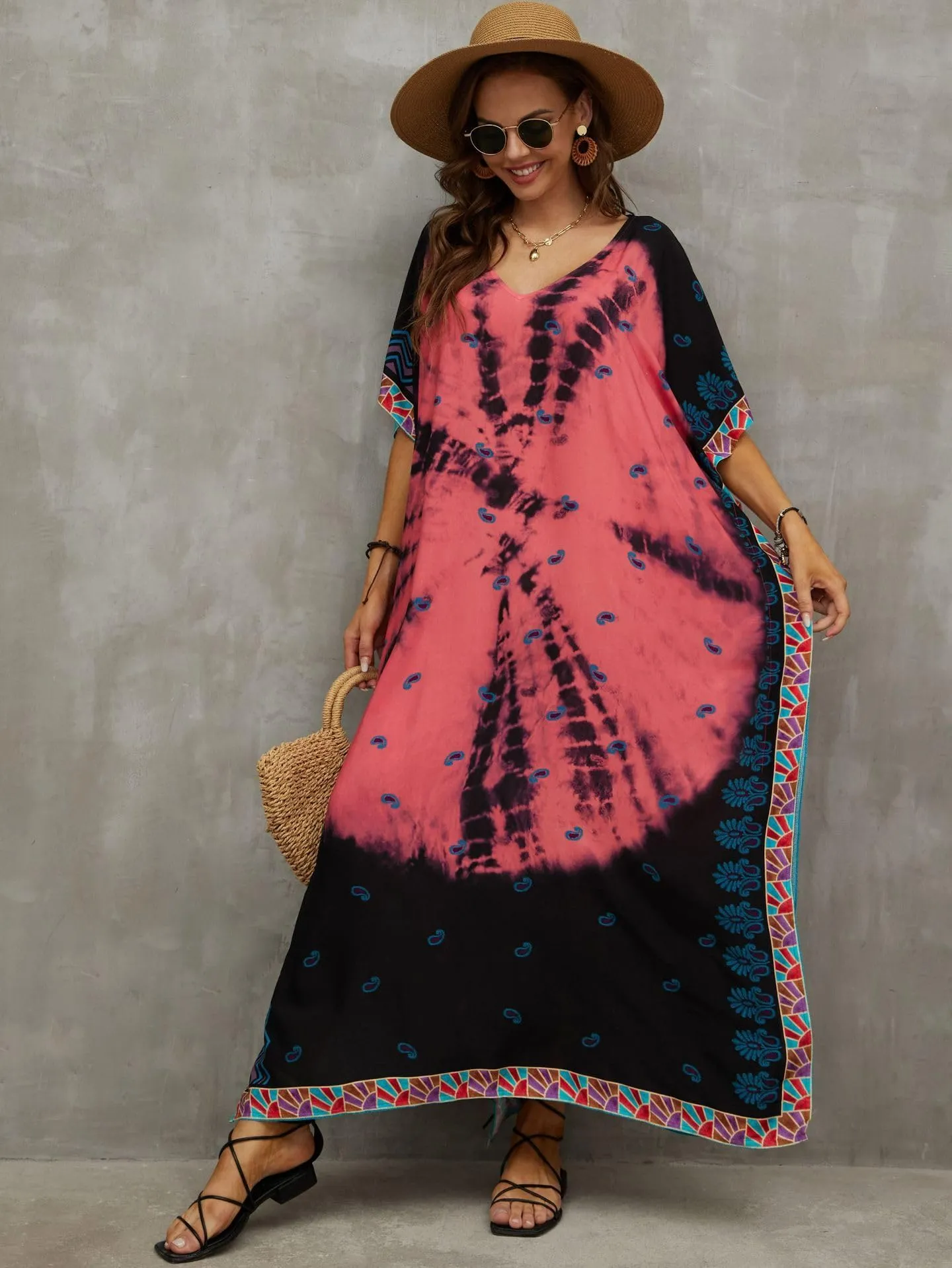 Kaftan Dresses for Women Plus Size Bathing Suit Cover up Caftan Maxi Beach Dresses