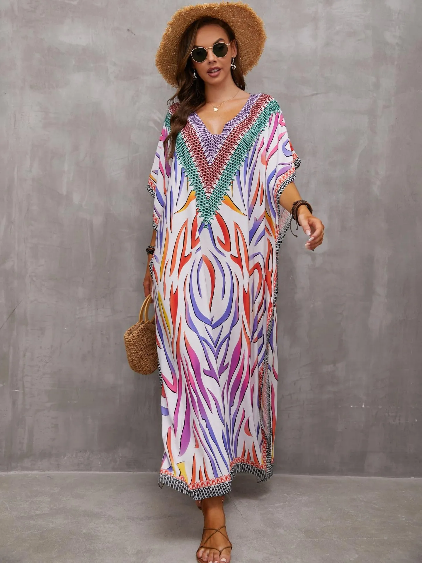 Kaftan Dresses for Women Plus Size Bathing Suit Cover up Caftan Maxi Beach Dresses