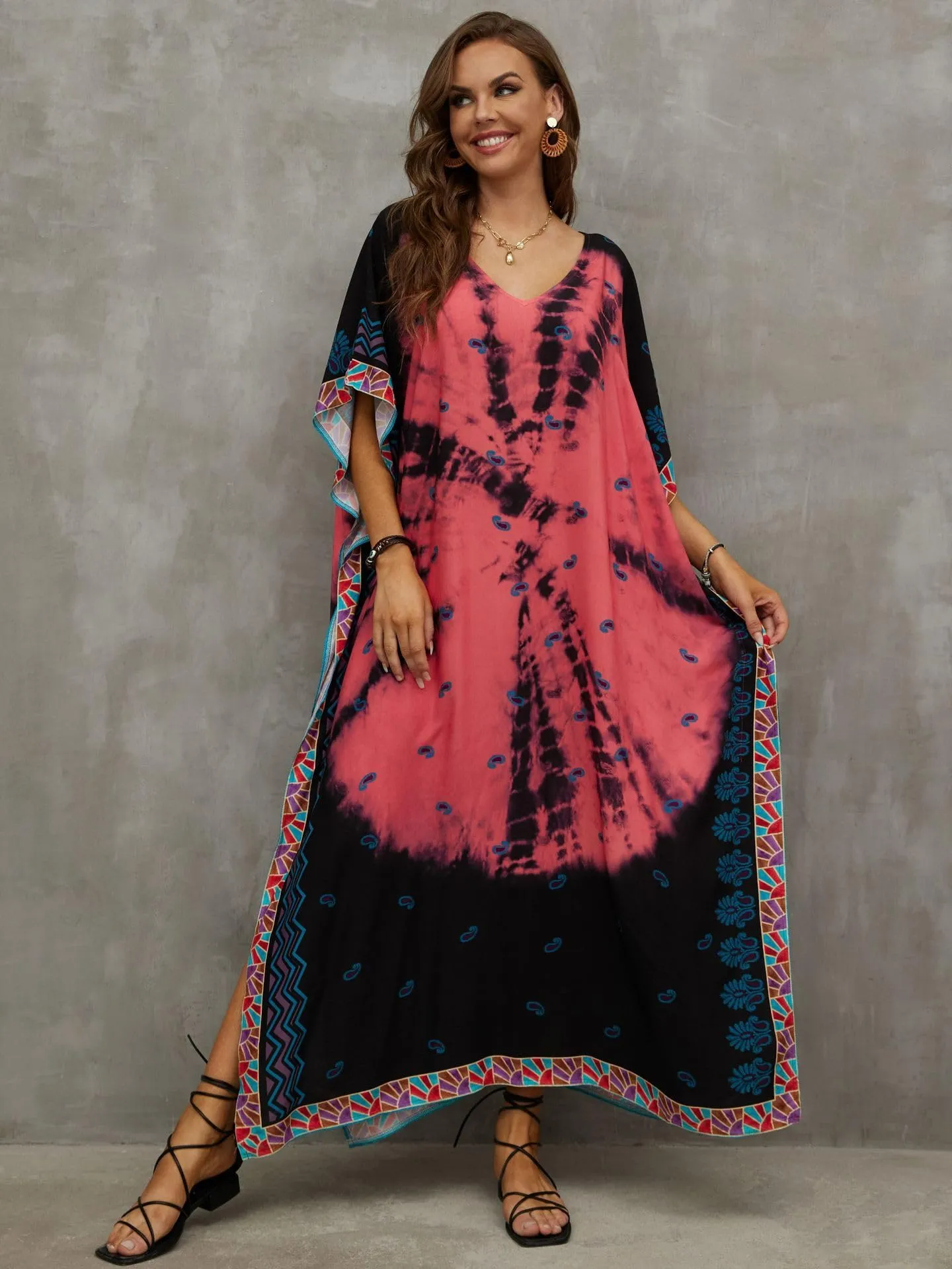 Kaftan Dresses for Women Plus Size Bathing Suit Cover up Caftan Maxi Beach Dresses