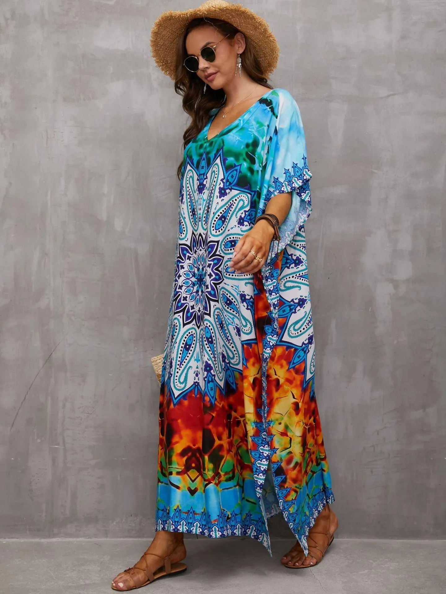 Kaftan Dresses for Women Plus Size Bathing Suit Cover up Caftan Maxi Beach Dresses