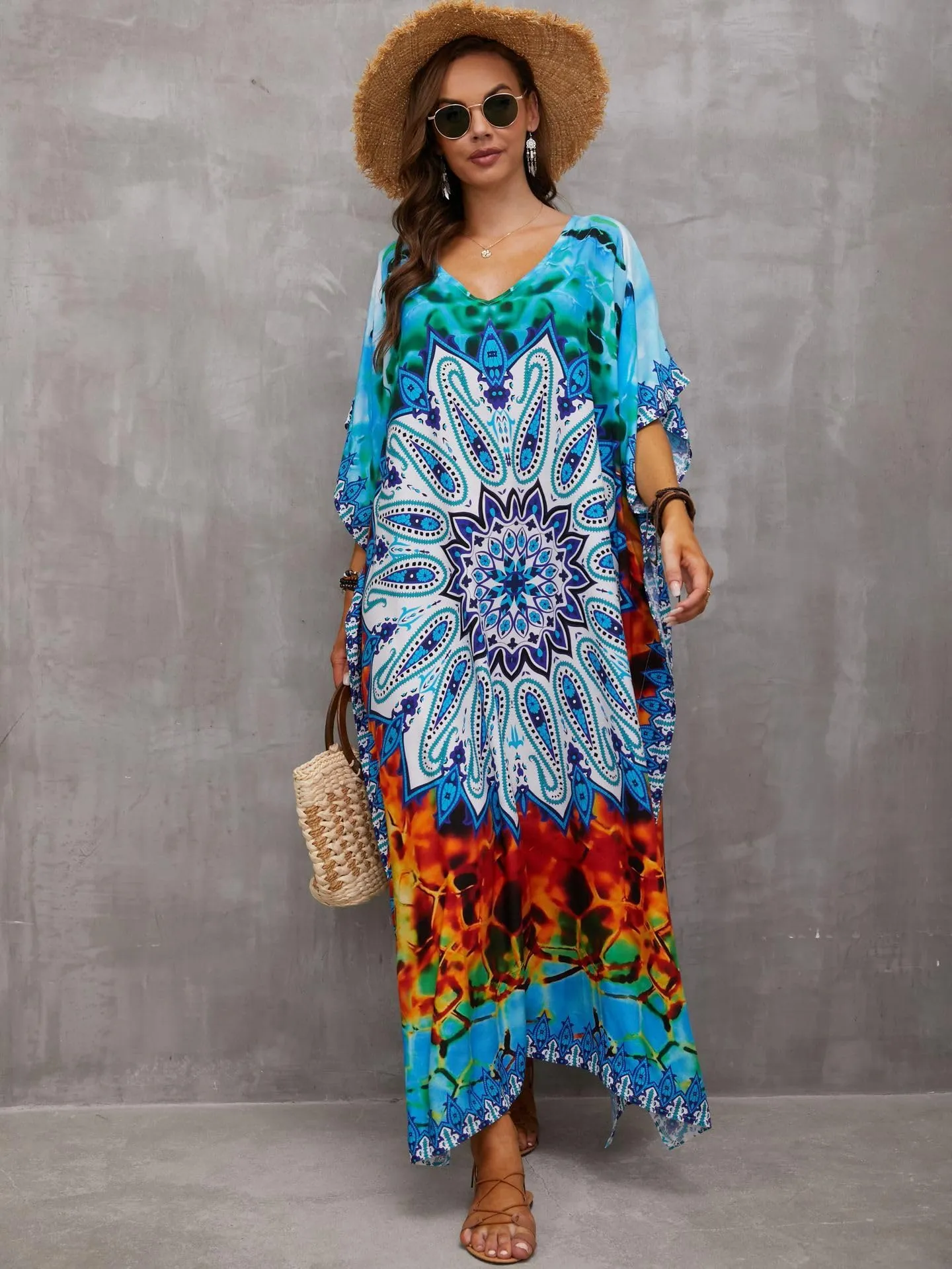 Kaftan Dresses for Women Plus Size Bathing Suit Cover up Caftan Maxi Beach Dresses