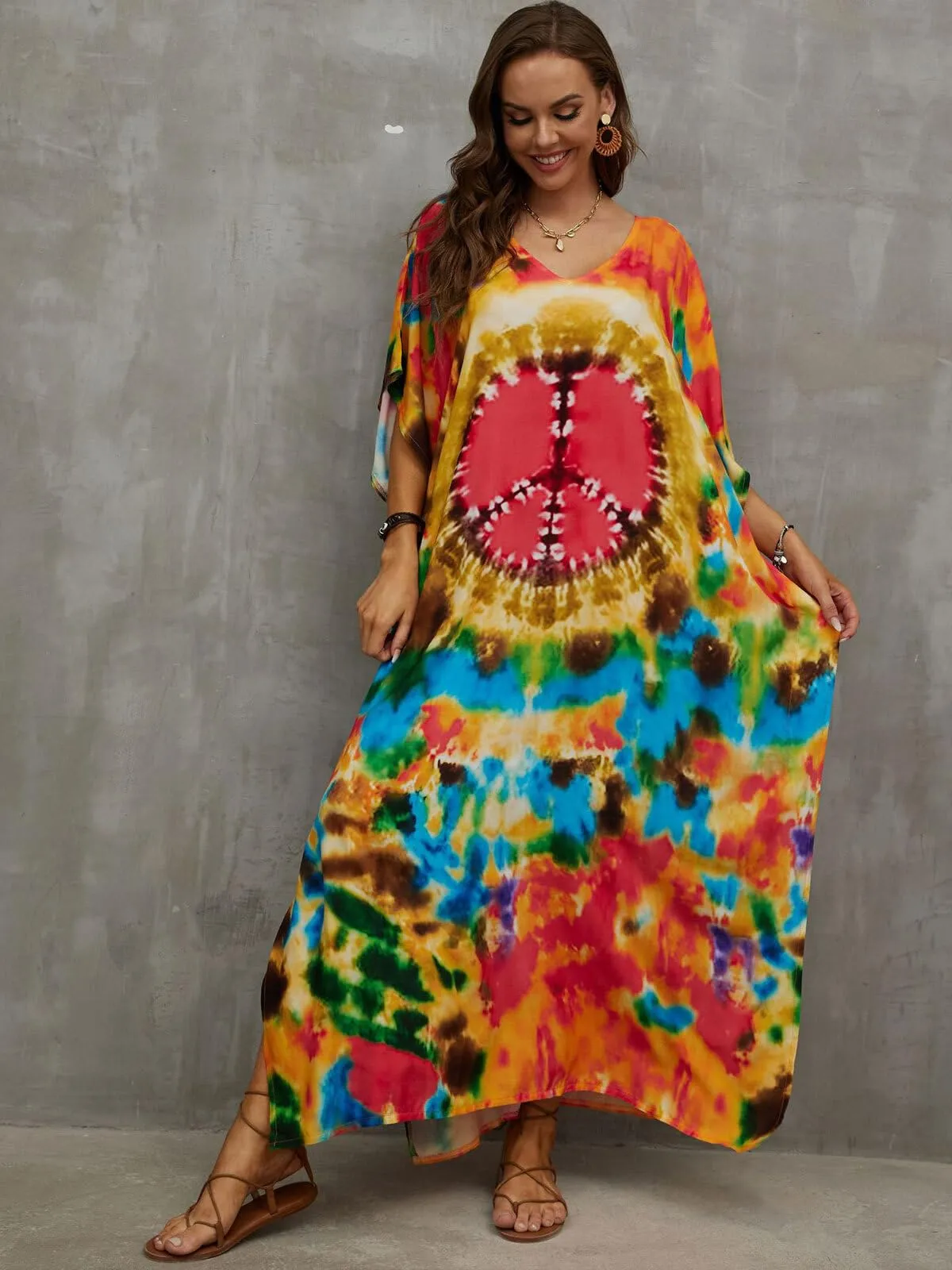 Kaftan Dresses for Women Plus Size Bathing Suit Cover up Caftan Maxi Beach Dresses