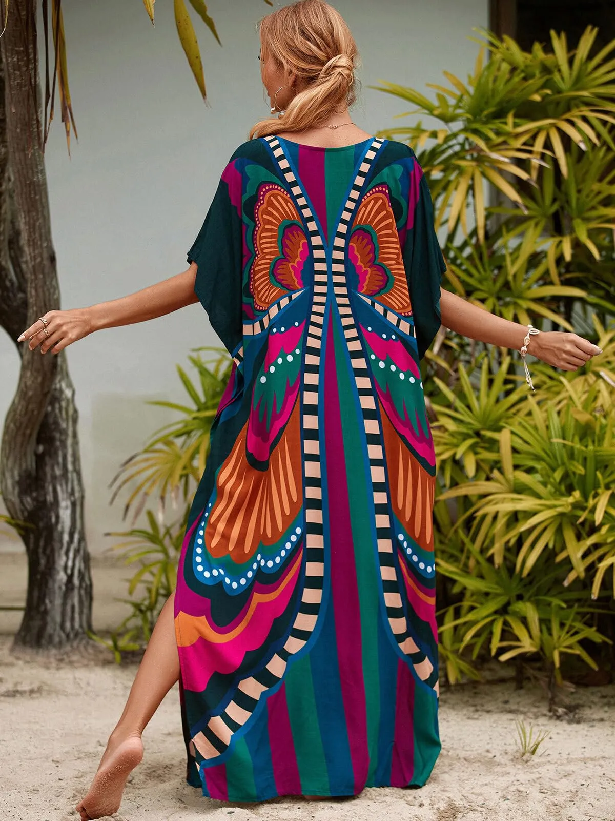 Kaftan Dresses for Women Plus Size Bathing Suit Cover up Caftan Maxi Beach Dresses