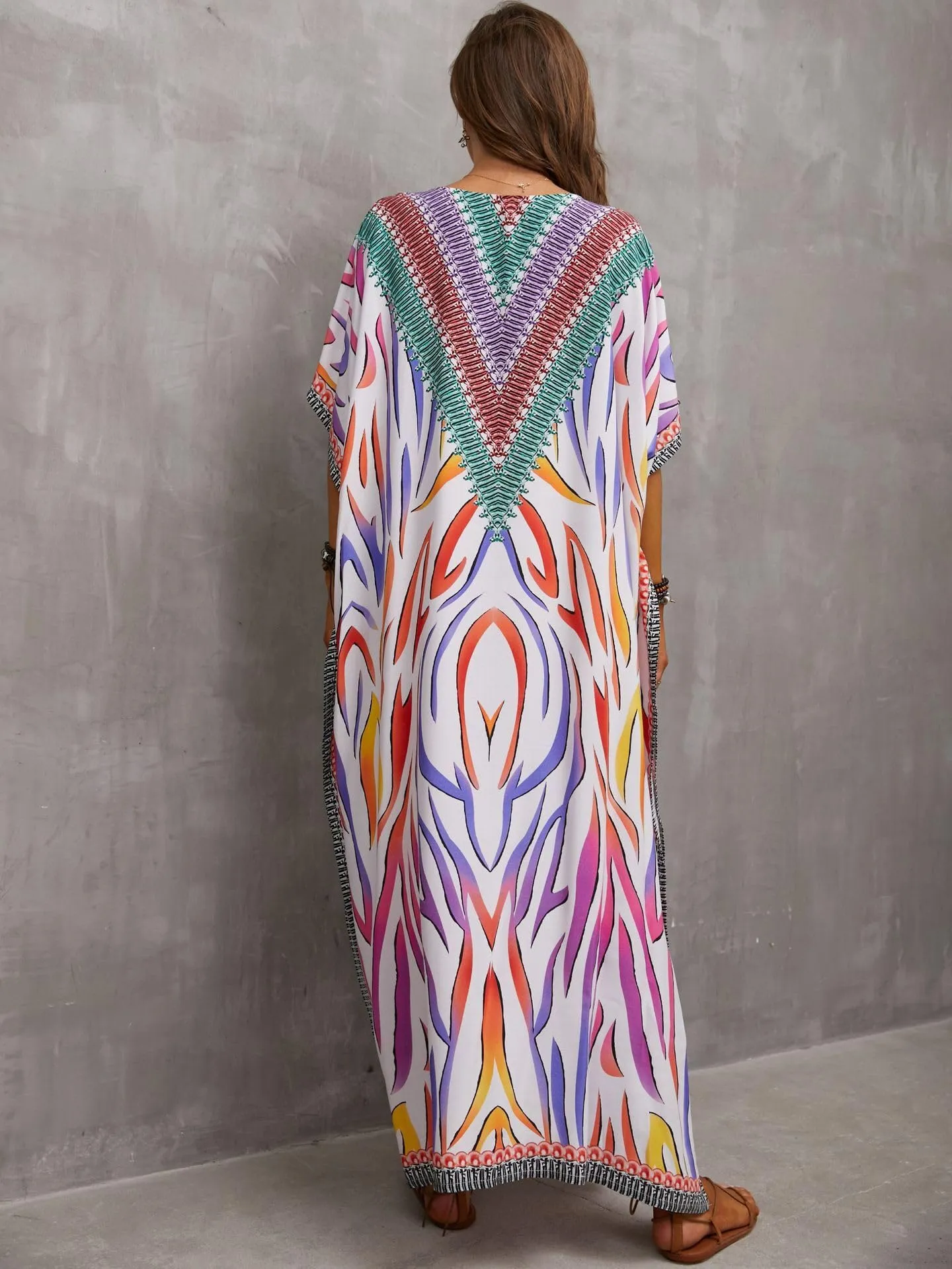 Kaftan Dresses for Women Plus Size Bathing Suit Cover up Caftan Maxi Beach Dresses