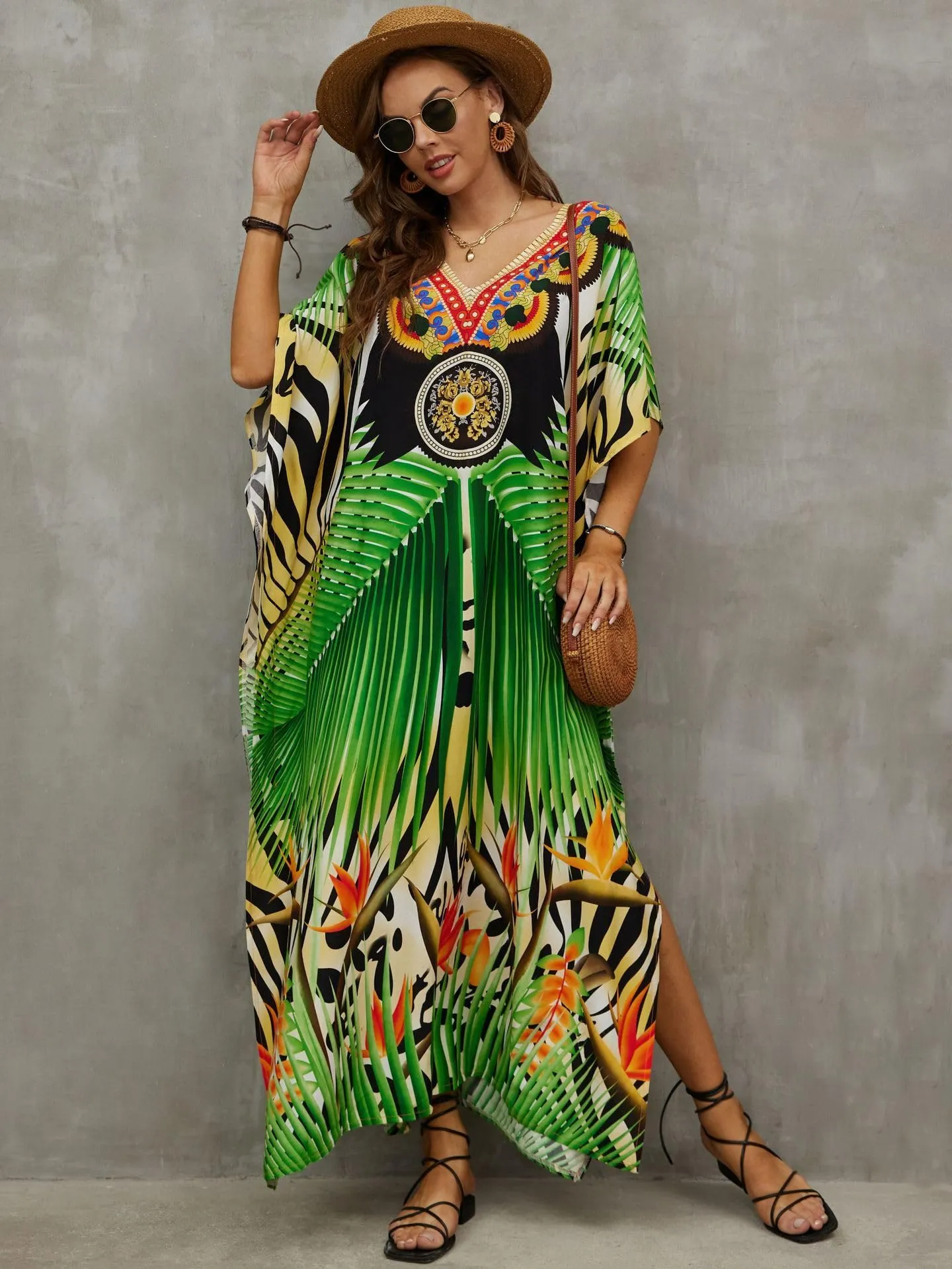 Kaftan Dresses for Women Plus Size Bathing Suit Cover up Caftan Maxi Beach Dresses
