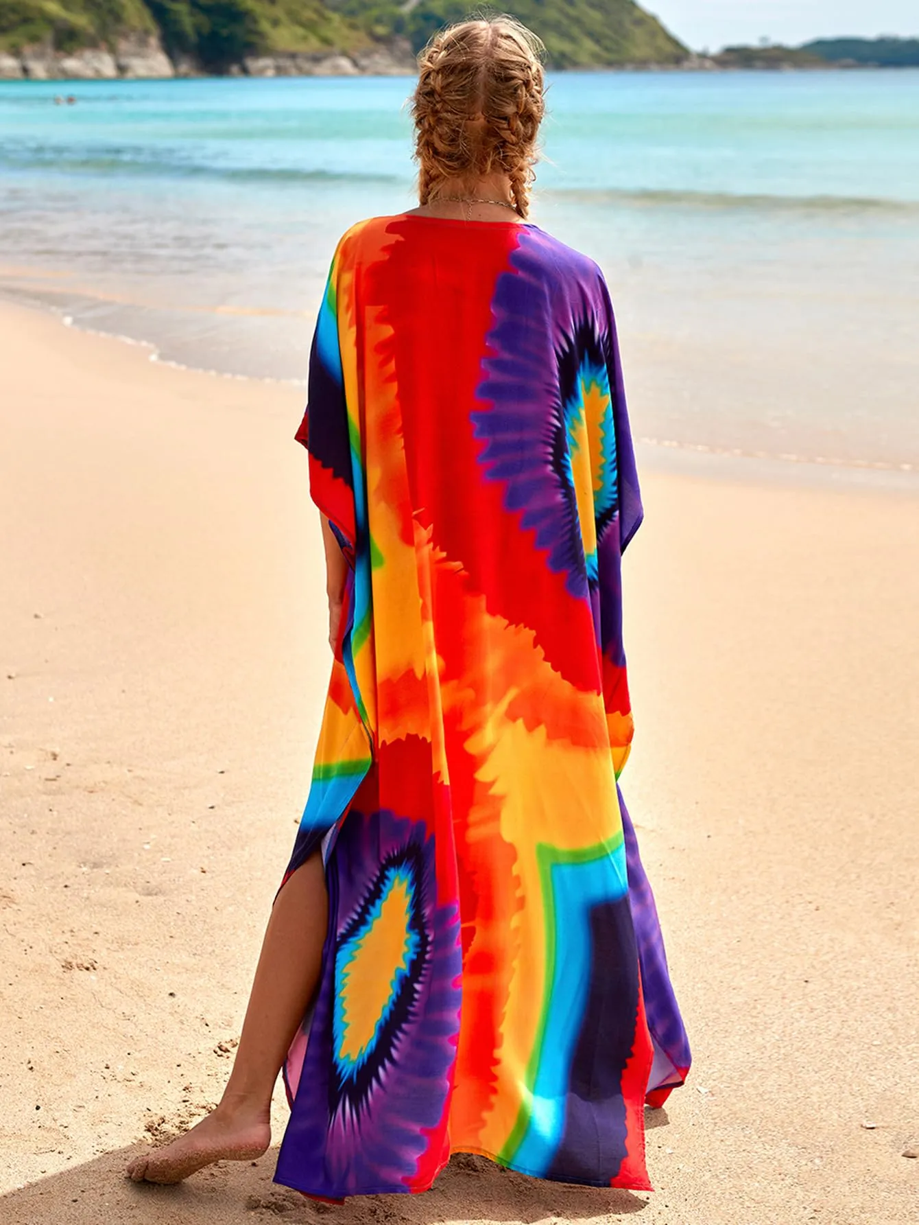 Kaftan Dresses for Women Plus Size Bathing Suit Cover up Caftan Maxi Beach Dresses