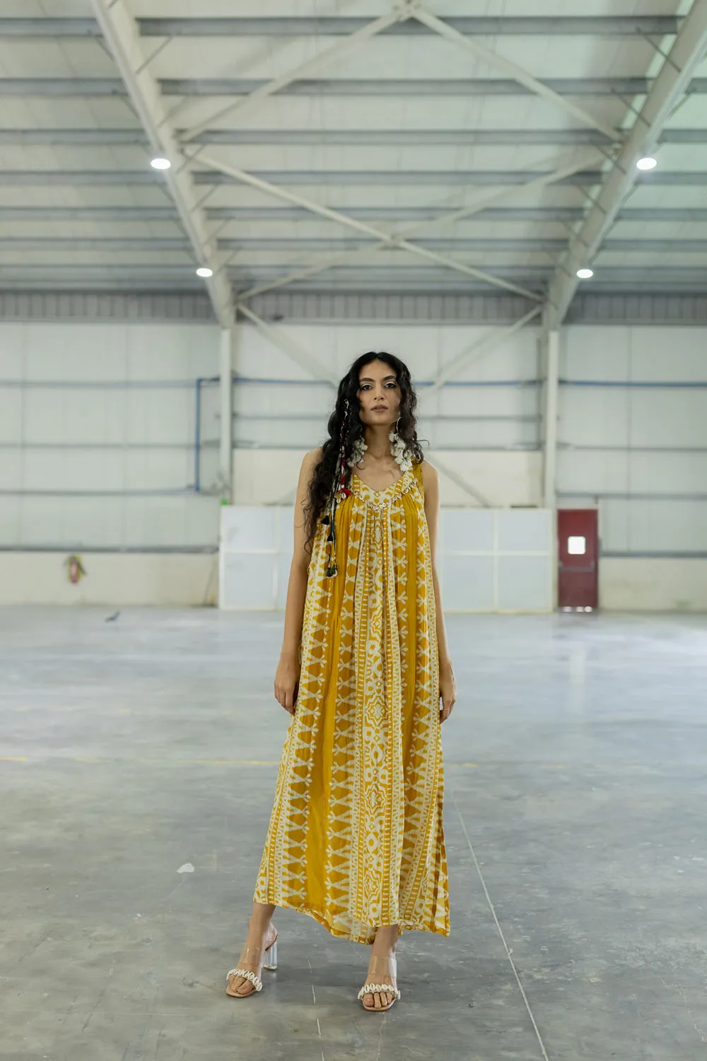 Kai Mustard Maxi Dress