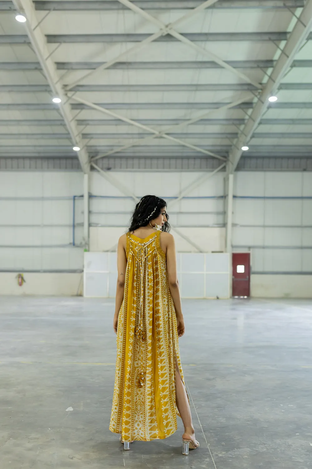 Kai Mustard Maxi Dress
