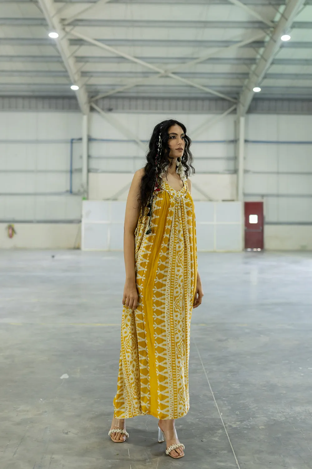 Kai Mustard Maxi Dress