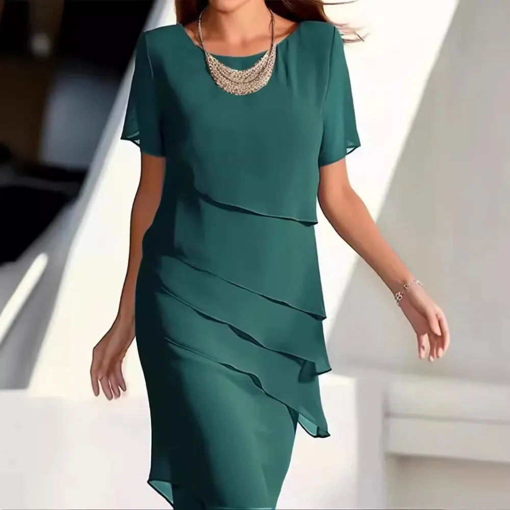 Karmen - Timeless Elegance Pleated Chiffon Dress