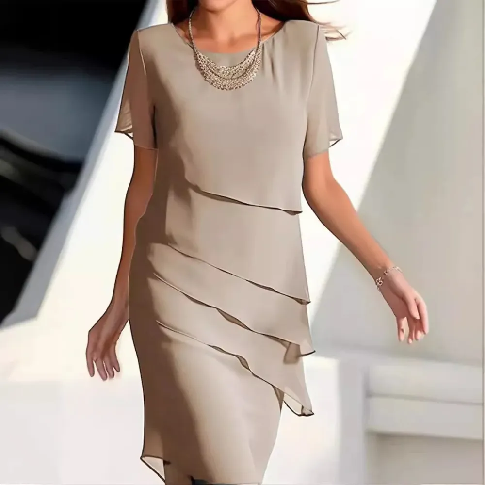 Karmen - Timeless Elegance Pleated Chiffon Dress