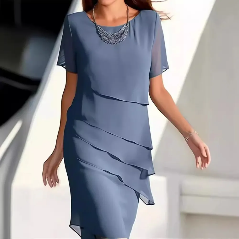 Karmen - Timeless Elegance Pleated Chiffon Dress