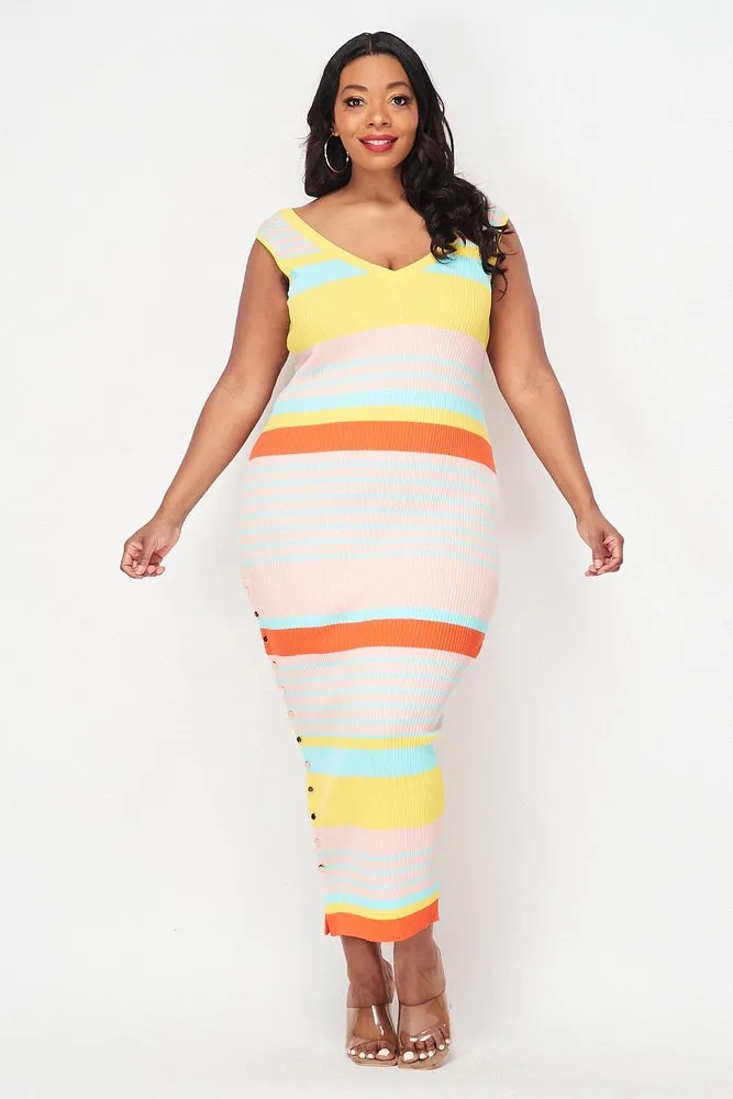 Kia Striped Maxi Dress